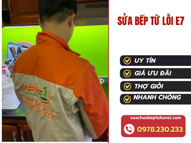 Thợ sửa bếp từ lỗi E7 đơn giản và dễ dàng cho bạn