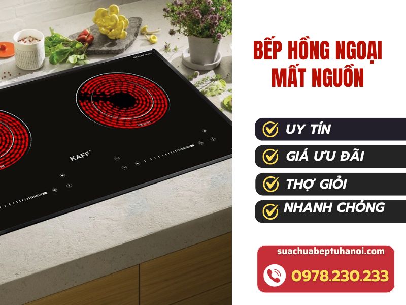 Bếp hồng ngoại mất nguồn: Nguyên nhân, cách sửa và xử lý đúng kỹ thuật 1 Bếp hồng ngoại mất nguồn
